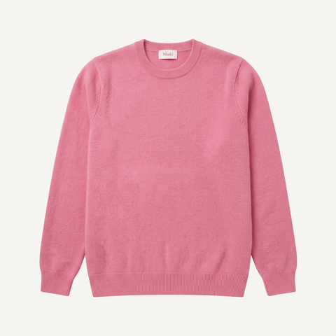 Pink / XS Classic Cashmere Roundneck Sweater Miaki Swiss Made Womenswear