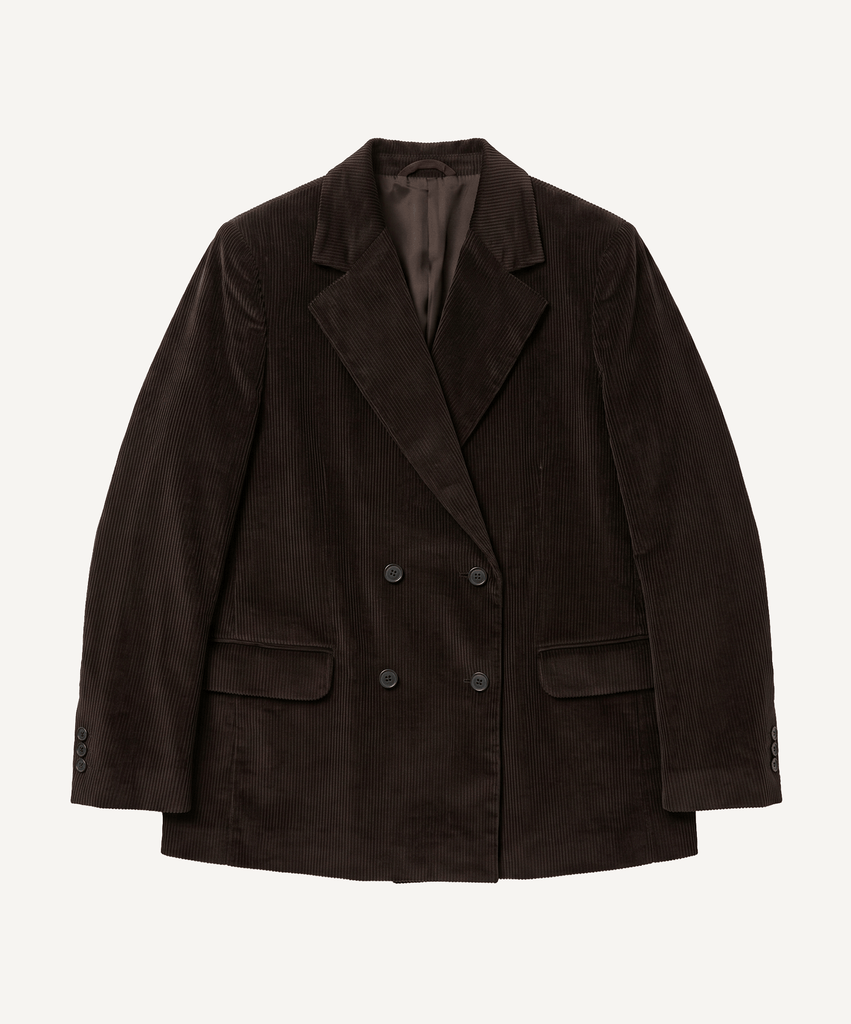 Corduroy Double Breast Blazer