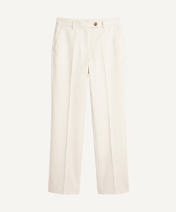 Cream / 34 Heavy Twill Signature Trousers Miaki Swiss Made Womenswear