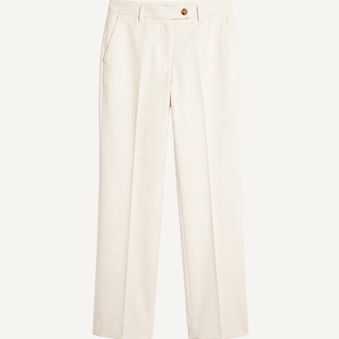 Cream / 34 Heavy Twill Signature Trousers Miaki Swiss Made Womenswear