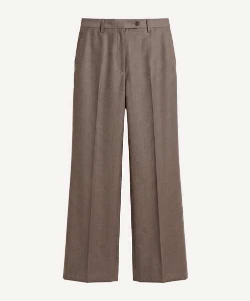 Wide Leg Flannel Trousers Miaki Swiss Made Womenswear