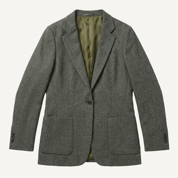 Olive / 34 Structured Wool Blazer Miaki Swiss Made Womenswear