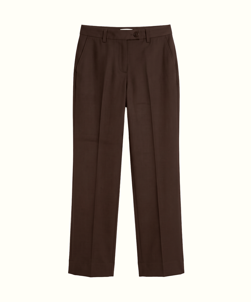 Brown / 34 Heavy Twill Signature Trousers Miaki Swiss Made Womenswear