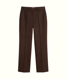 Brown / 34 Heavy Twill Signature Trousers Miaki Swiss Made Womenswear