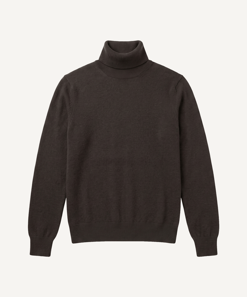 Deep Brown / XS Classic Cashmere Rollneck Sweater Miaki Swiss Made Womenswear