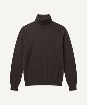 Deep Brown / XS Classic Cashmere Rollneck Sweater Miaki Swiss Made Womenswear