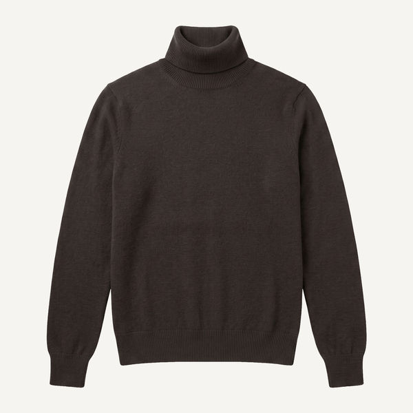 Deep Brown / XS Classic Cashmere Rollneck Sweater Miaki Swiss Made Womenswear
