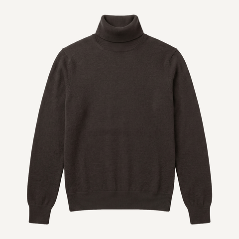 Deep Brown / XS Classic Cashmere Rollneck Sweater Miaki Swiss Made Womenswear