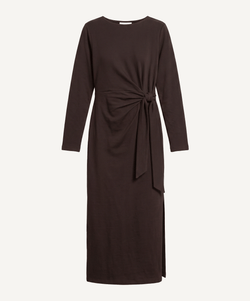 Langarm-Jerseykleid mit Knotendetail