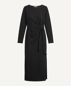 Langarm-Jerseykleid mit Knotendetail