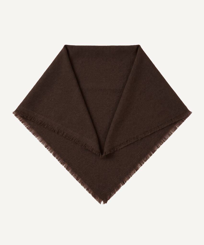 Dark Brown / One Size Cashmere Carre Miaki Swiss Made Womenswear