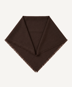 Dark Brown / One Size Cashmere Carre Miaki Swiss Made Womenswear
