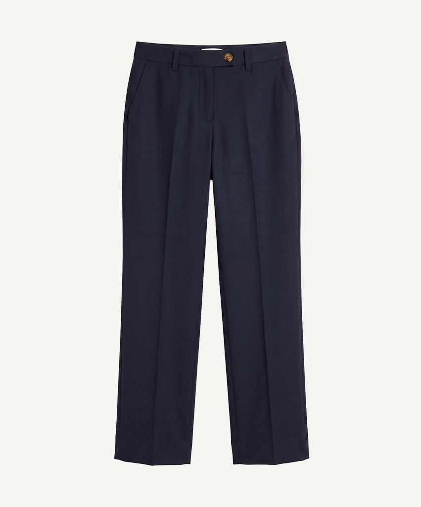 Navy / 34 Heavy Twill Signature Trousers Miaki Swiss Made Womenswear