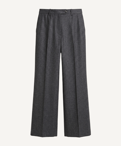 Wide Leg Flannel Trousers