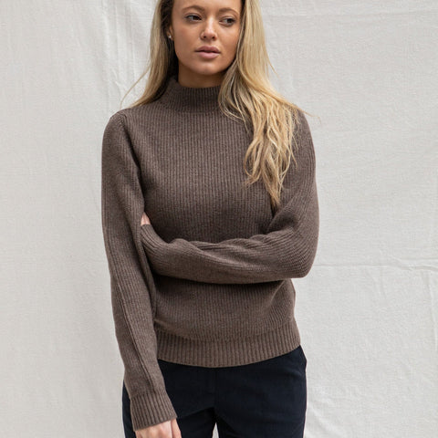 Heavy Rib Mockneck Sweater