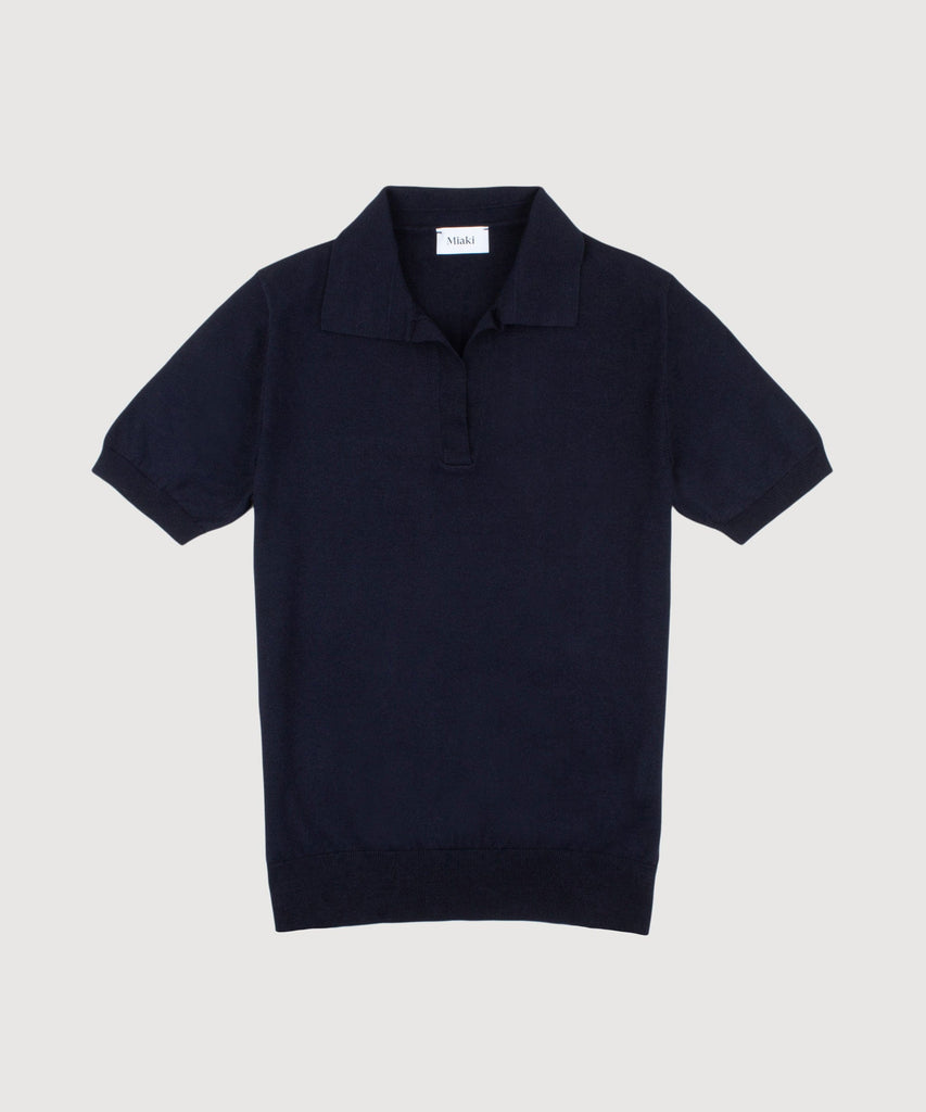 Short Sleeve Cotton Polo Sweater