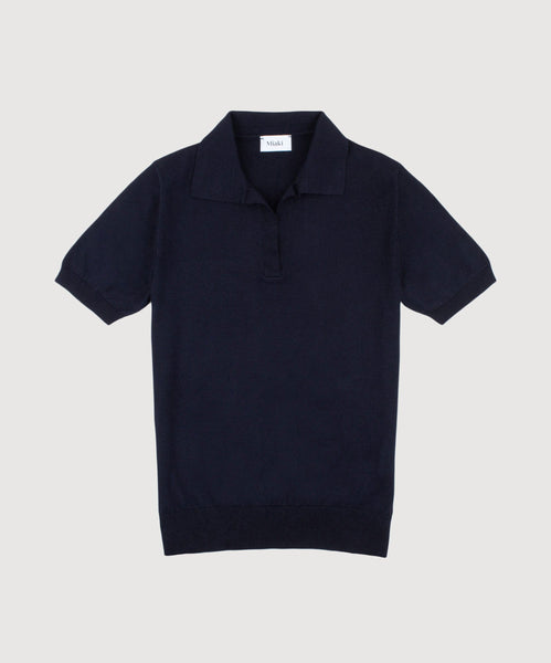 Short Sleeve Cotton Polo Sweater