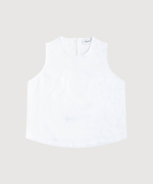 Sleeveless Linen Top