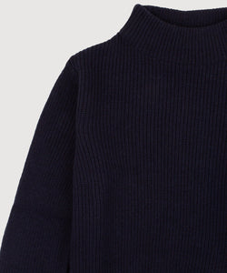 Short Heavy Rib Mockneck Sweater