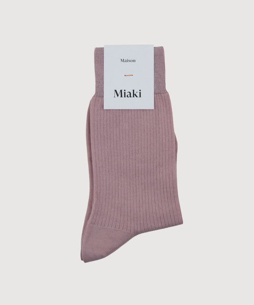 White / 36/38 Ribbed Cotton Socks Miaki Swiss Made Womenswear