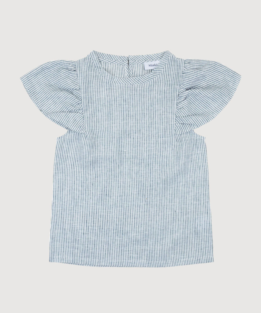 Butterfly Linen Stripe Top