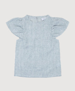 Butterfly Linen Stripe Top