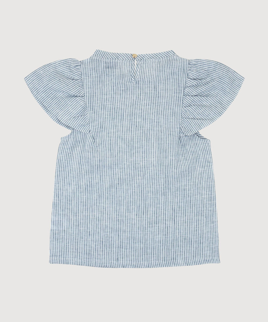 Butterfly Linen Stripe Top