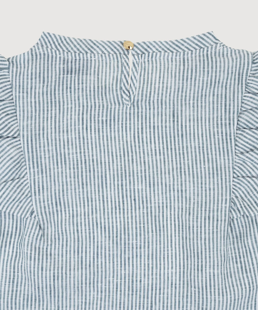 Butterfly Linen Stripe Top