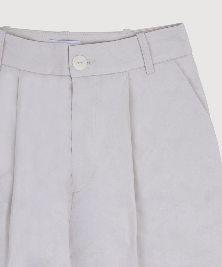 Pleated Light Cotton Trousers