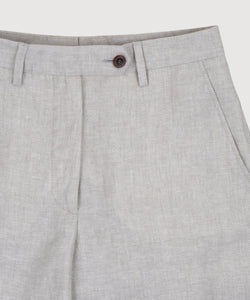 Wide Leg Linen Twill Trousers