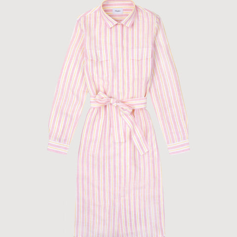 Striped Linen Shirt Dress