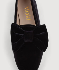 Velvet Bow Slipper Miaki Swiss Made Womenswear