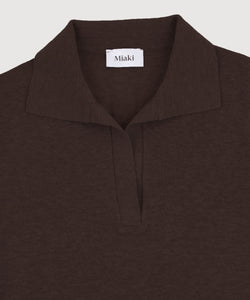 Short Sleeve Cotton Polo Sweater Miaki Swiss Made Womenswear