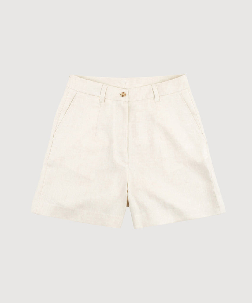 Sand / 34 Linen Shorts Miaki Swiss Made Womenswear