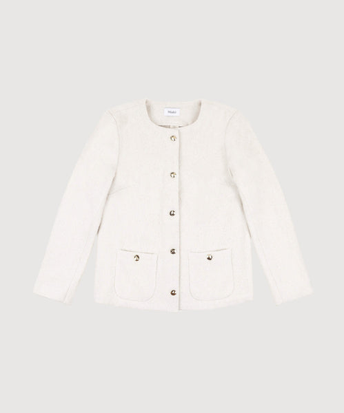 Long Tweed Blazer Miaki Swiss Made Womenswear