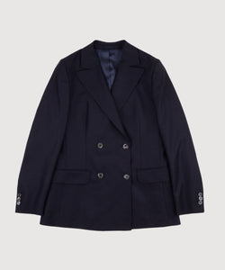 Relaxed Flannel Double Breast Blazer