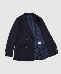 Relaxed Flannel Double Breast Blazer