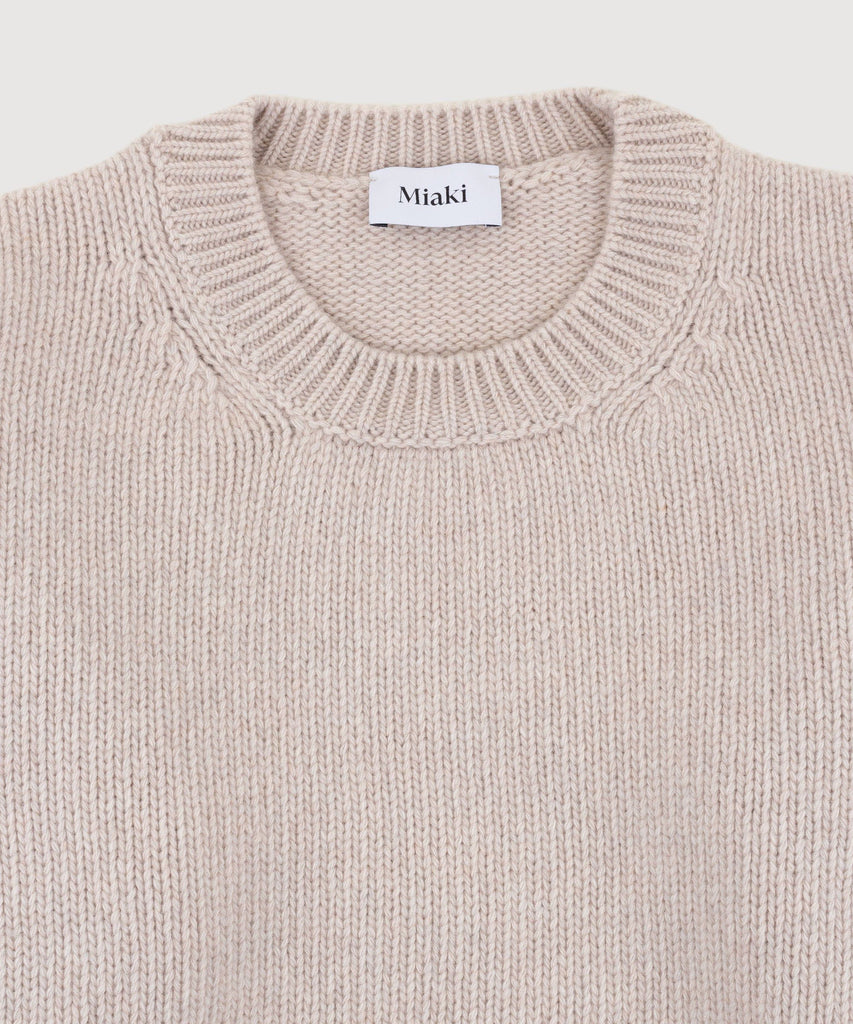 Heavy Wool Roundneck Sweater Miaki Swiss Made Womenswear