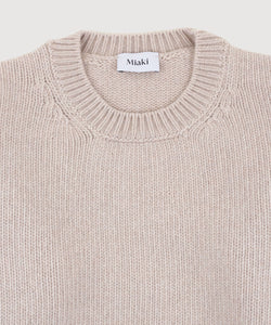 Heavy Wool Roundneck Sweater Miaki Swiss Made Womenswear