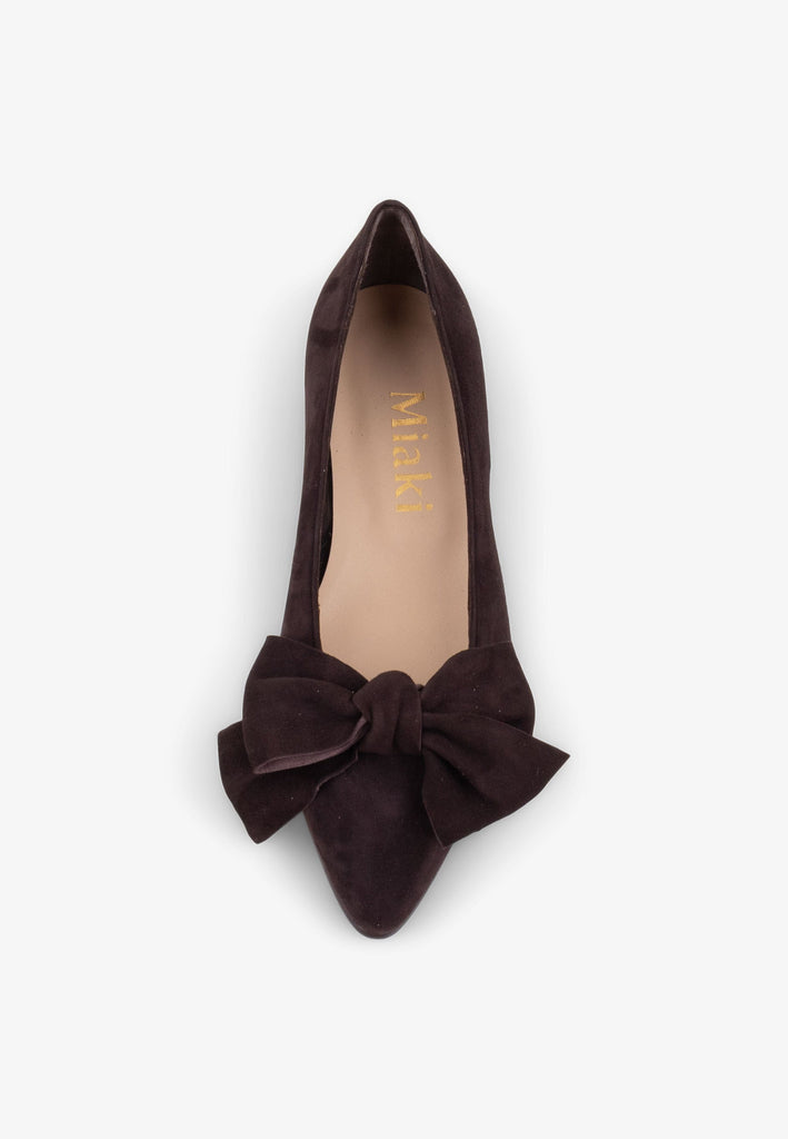 Suede Bow Flats
