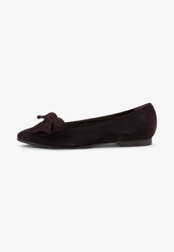 Suede Bow Flats