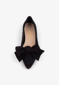 Suede Bow Flats