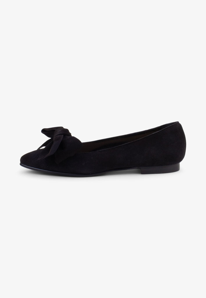 Suede Bow Flats
