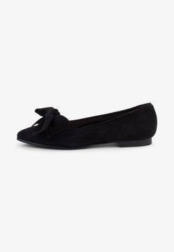 Suede Bow Flats