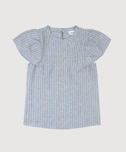 Butterfly Linen Stripe Top