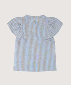 Butterfly Linen Stripe Top