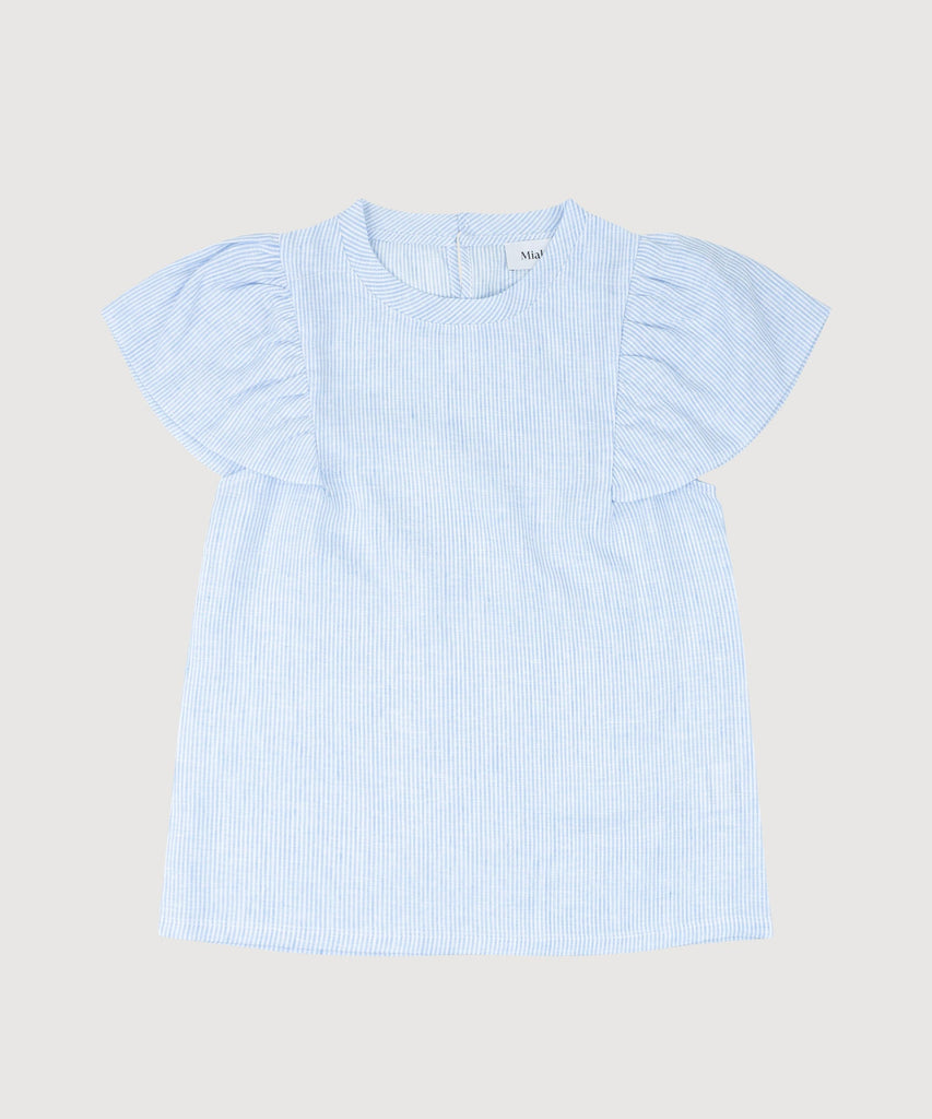 Butterfly Linen Stripe Top