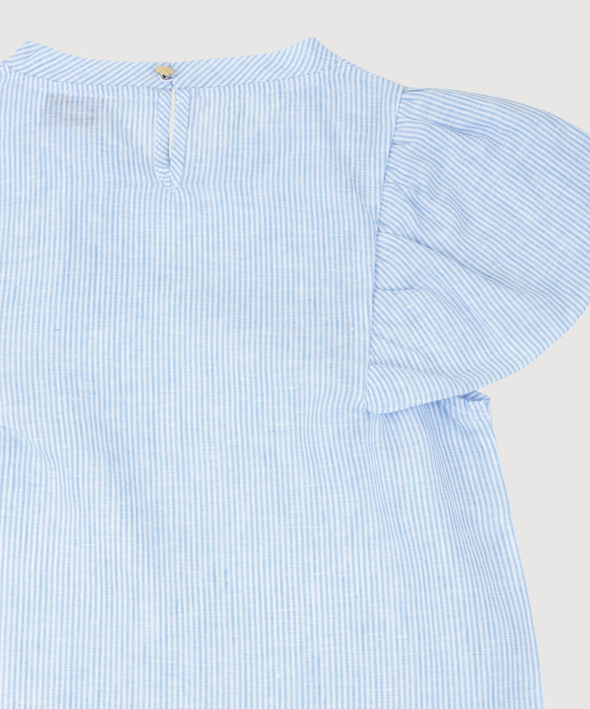 Butterfly Linen Stripe Top