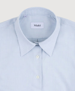Relaxed Cotton Silk Stripe Shirt