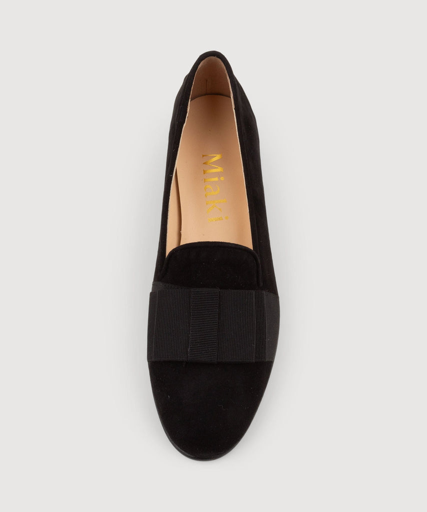 Suede Bow Slipper Miaki Swiss Made Womenswear
